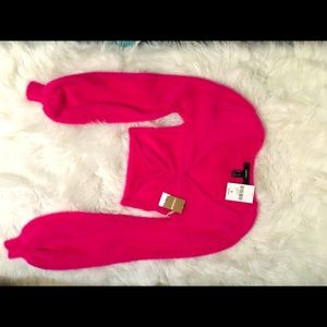 Forever 21 Hot Pink Cropped Sweater